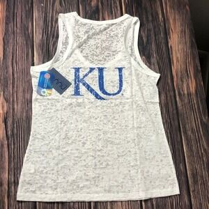 NUYU KU Kansas University Jayhawks NEW Oversized Tank Top Burnout Size Large